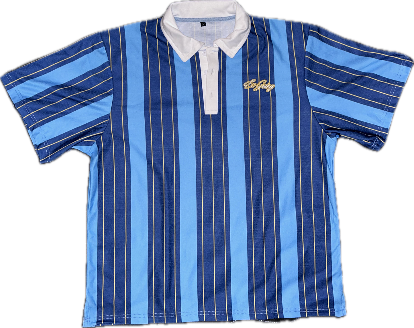 90s Polo - Blue & Gold - Boxy Fit