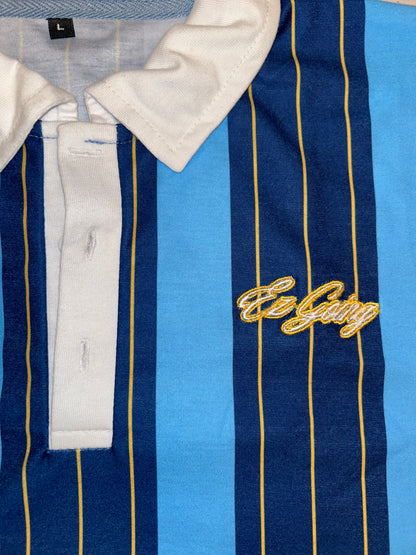 90s Polo - Blue & Gold - Boxy Fit
