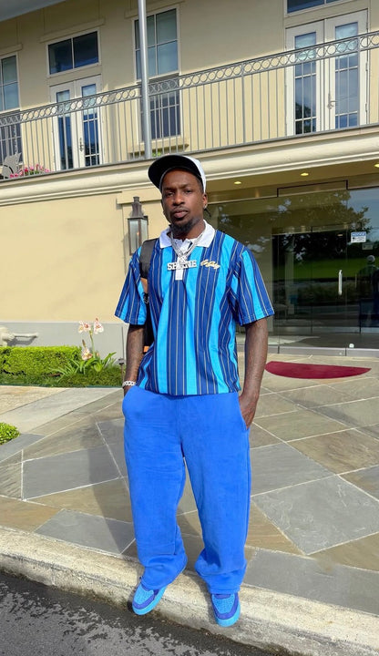 90s Polo - Blue & Gold - Boxy Fit